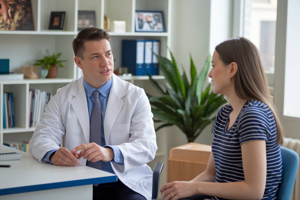 medecin discute avec une patiente